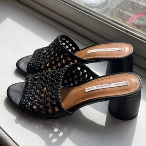 & Other Stories Woven Leather Heeled Sandals